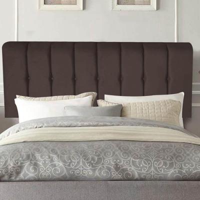 Painel Estofada Kiara 140cm Casal Box Quarto Corino Marrom - Gat Magazine