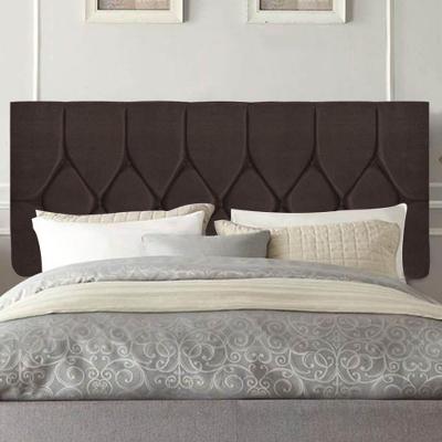 Painel Estofada Istambul Botão Capitonê 195cm King Size Para Cama Box Quarto Suede Marrom - Gat Magazine
