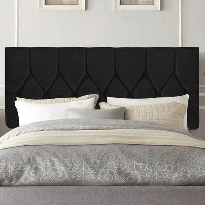 Painel Estofada Istambul Botão Capitonê 90cm Solteiro Para Cama Box Quarto Suede Preto - Gat Magazine