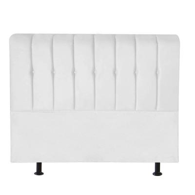 Cabeceira Estofada Kiara 160cm Queen Size Box Quarto Suede Branco - Gat Magazine