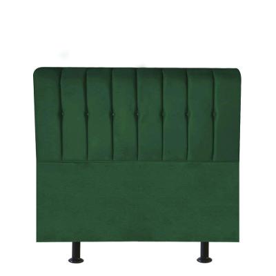 Cabeceira Estofada Kiara 90cm Solteiro Box Quarto Suede Verde - Gat Magazine