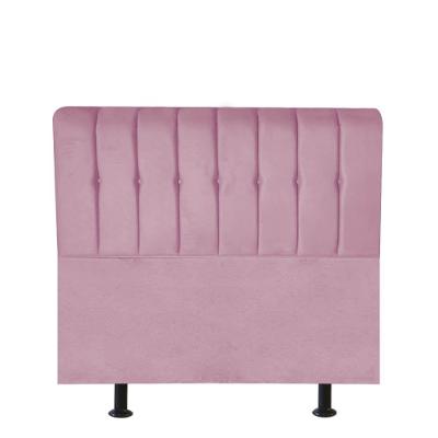 Cabeceira Estofada Kiara 90cm Solteiro Box Quarto Suede Rosa Bebê - Gat Magazine