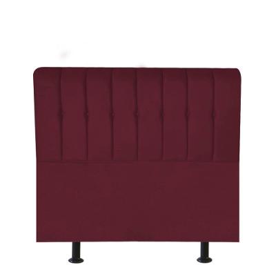 Cabeceira Estofada Kiara 90cm Solteiro Box Quarto Suede Bordô - Gat Magazine