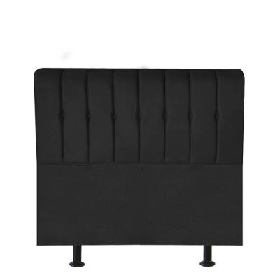 Cabeceira Estofada Kiara 100cm Solteiro Box Quarto Corino Preto - Gat Magazine