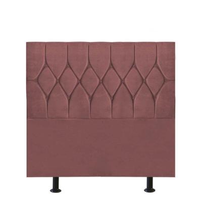 Cabeceira Estofada Istambul Capitonê 90cm Solteiro Box Quarto Suede Rose Gold - Gat Magazine
