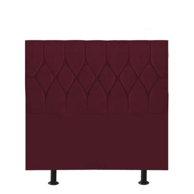 Cabeceira Estofada Istambul Capitonê 90cm Solteiro Box Quarto Suede Bordô - Gat Magazine
