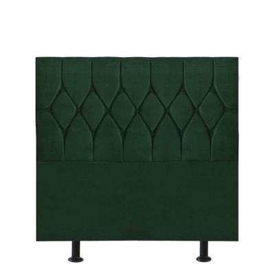 Cabeceira Estofada Istambul Capitonê 90cm Solteiro Box Quarto Suede Verde - Gat Magazine