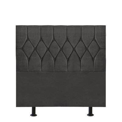 Cabeceira Estofada Istambul Capitonê 100cm Solteiro Box Quarto Corino Cinza - Gat Magazine