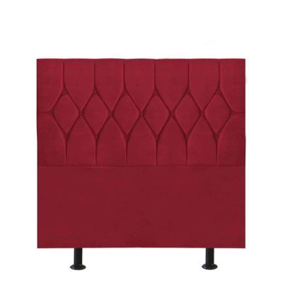 Cabeceira Estofada Istambul Capitonê 100cm Solteiro Box Quarto Corino Vermelho - Gat Magazine