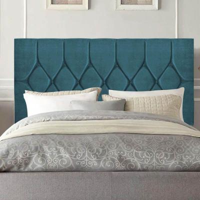 Cabeceira Estofada Istambul Capitonê 160cm Queen Size Box Quarto Suede Azul Turquesa - Gat Magazine