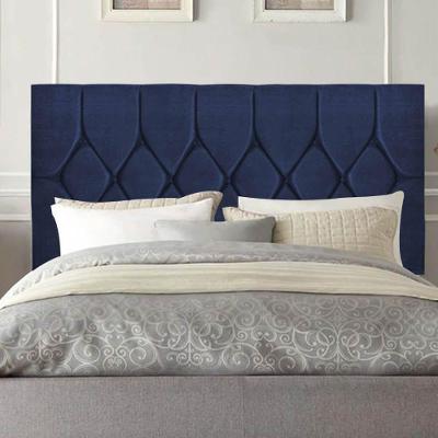Cabeceira Estofada Istambul Capitonê 195cm King Size Box Quarto Suede Azul Marinho - Gat Magazine