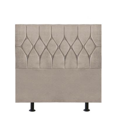 Cabeceira Estofada Istambul Capitonê 90cm Solteiro Box Quarto Suede Bege - Gat Magazine