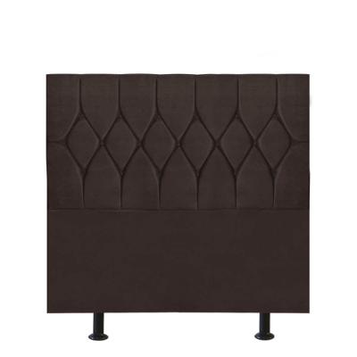 Cabeceira Estofada Istambul Capitonê 90cm Solteiro Box Quarto Suede Marrom - Gat Magazine