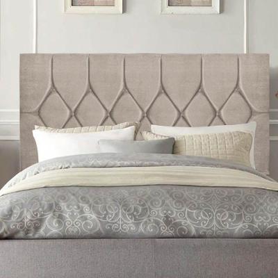 Cabeceira Estofada Istambul Capitonê 140cm Casal Box Quarto Suede Bege - Gat Magazine