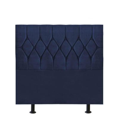 Cabeceira Estofada Istambul Capitonê 100cm Solteiro Box Quarto Suede Azul Marinho - Gat Magazine