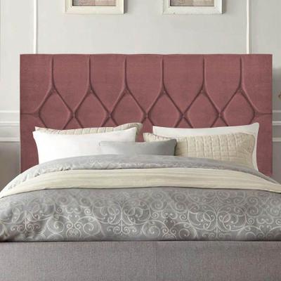 Cabeceira Estofada Istambul Capitonê 140cm Casal Box Quarto Suede Rose Gold - Gat Magazine