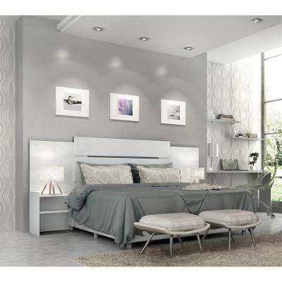 Cabeceira Extensível Com 4 Prateleiras Mila Panan Móveis Branco Branco