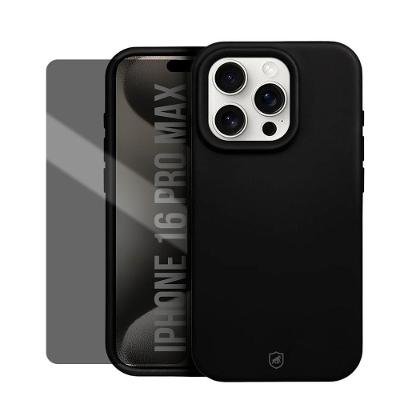 Kit Capa Silicon Premium E Película Hydrogel Privacidade Para Iphone 16 Pro Max - Gshield