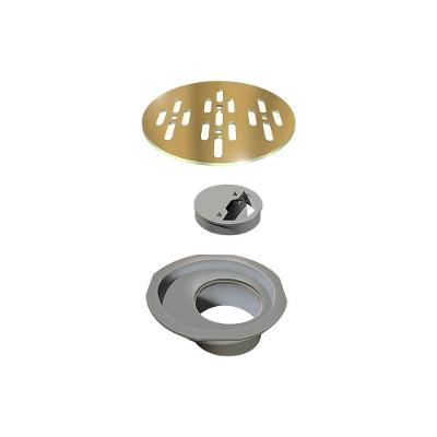 Grelha Para Ralo Linear Elleve Redonda 4083 10x10 Gold