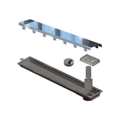 Ralo Linear Elleve Versatile 4256 50cm Saída Na Extremidade Com Tampa Polida