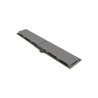 Ralo Linear Novii Sifonado 8888 50cm Saída Central Com Tampa Cinza 8888