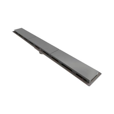 Ralo Linear Novii Sifonado 8894 75cm Saída Central Com Tampa Cinza 8894