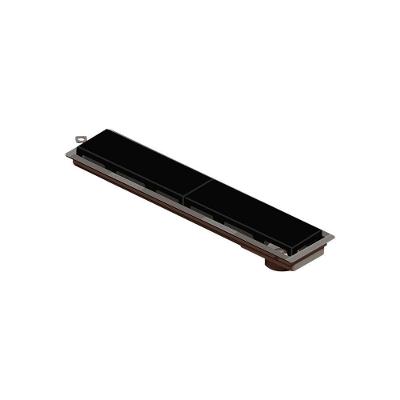 Ralo Linear Novii Seco 4218 50cm Saída Na Extremidade Com Tampa Preto 4218