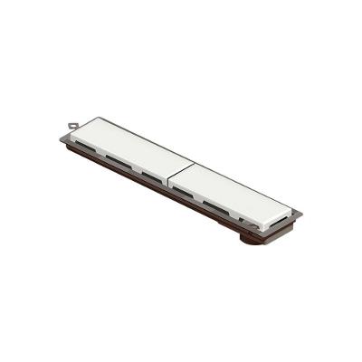 Ralo Linear Novii Seco 4219 50cm Saída Na Extremidade Com Tampa Branca 4219