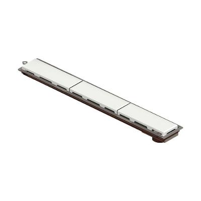 Ralo Linear Novii Seco 4232 75cm Saída Na Extremidade Com Tampa Branca 4232
