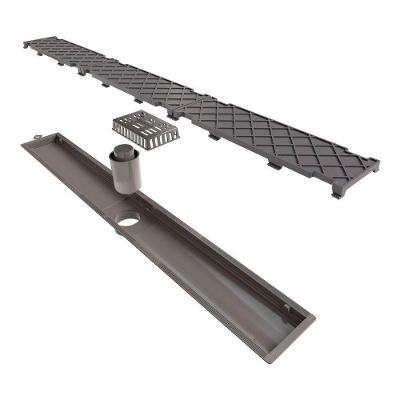 Ralo Linear Novii Sifonado 8893 75cm Saída Central Com Tampa Oculta 8893
