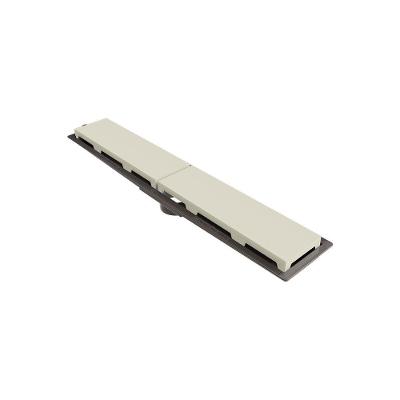 Ralo Linear Novii Sifonado 8890 50cm Saída Central Com Tampa Bege 8890
