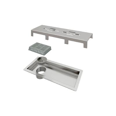 Ralo Linear Elleve Tiny 1802 25cm Com Tampa Vazada Vazada 1802