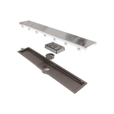 Ralo Linear Novii Seco 8880 50cm Saída Central Com Tampa Inox Polida 8880