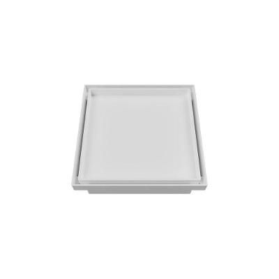 Ralo Oculto Quadrado Astra Roc10 10cm Branco
