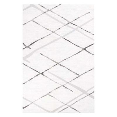 Tapete Para Sala Sofia 06 Bege e Cinza 1,00x1,40m - Edantex