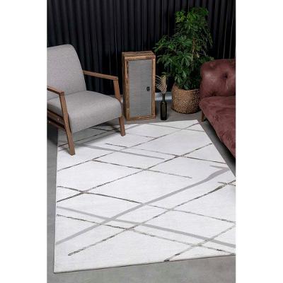 Tapete Para Sala Sofia 06 Bege e Cinza 2,00x2,50m - Edantex