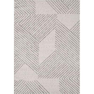 Tapete Dixon 03 Bege Cinza 0,50x1,00m - Edantex