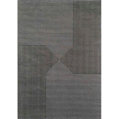 Tapete Para Sala Dixon 06 Preto Cinza 3,00x4,00m - Edantex