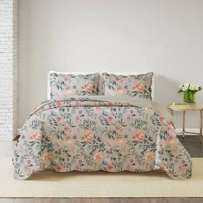 Kit Cobre Leito Queen Paris Patchwork + 2 Porta Travesseiros Botanical