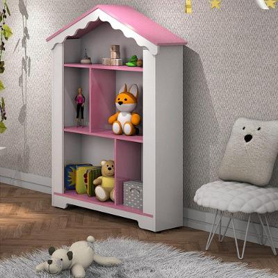 Estante Casinha De Bonecas Infantil Cosmo Mdf Branco-rosa G50