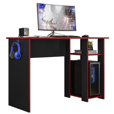 Mesa Gamer Para Computador 5050 Preto Vermelho Plla Preto Vermelho