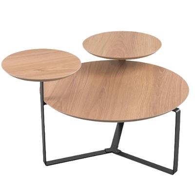 Mesa Centro 03 Tampos Chanfrada Pe Metal Preto Hanover Artesano Hanover Preto