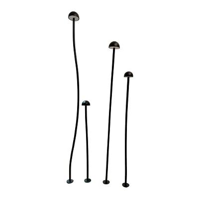Luminária De Jardim Nordecor Gobe 6614 Led Bivolt Preto 3000k Luz Amarela