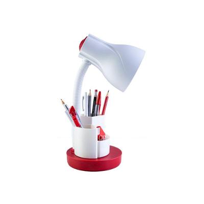 Luminária De Mesa Startec Spiralle Com Porta Lápis E27 Bivolt Vermelha