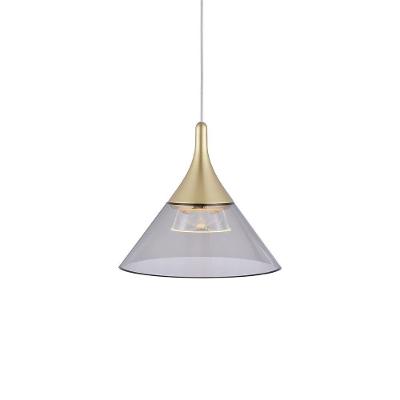 Lustre Pendente Nordecor Thom 2695 Dourado Fosco Led Bivolt Dourado Fosco 2695
