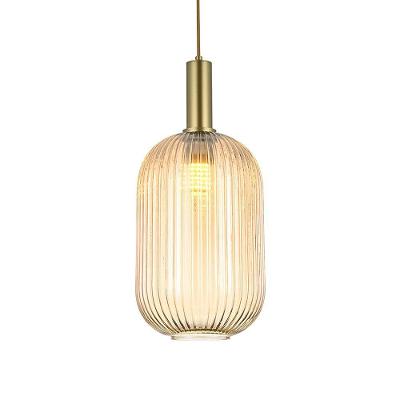 Lustre Pendente Nordecor Canne Vis 2914 Ouro Champagne E27 Bivolt