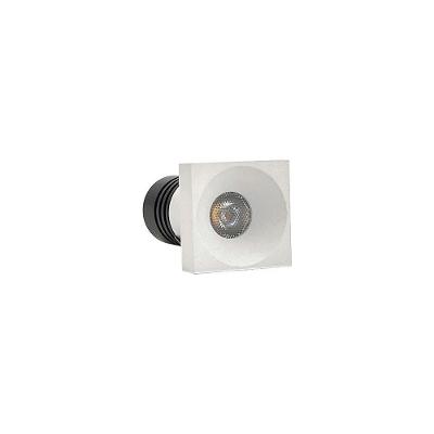 Spot De Embutir Nordecor Auko Lai Mini Quadrado Led Alto Irc 90 1w Bivolt Branco 3000k Luz Amarela 6538
