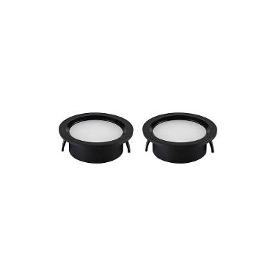 Kit 2 Spots De Embutir Para Móvel Nordecor Alua Redondo Led 2w Bivolt Preto 4000k Luz Neutra 6576