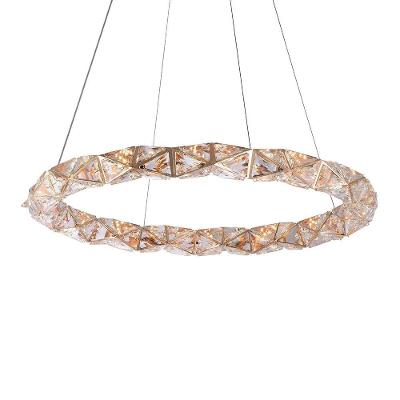 Lustre Pendente Nordecor Kazy 2882 Ouro Brilho Led Bivolt