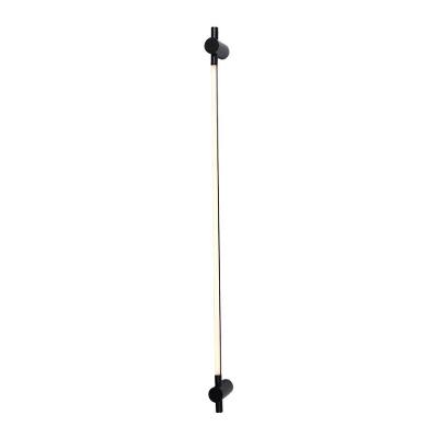 Arandela Nordecor Lina 100cm 13w Led Bivolt Preto 3000k Luz Amarela